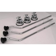 kit com 3 bases de pé de surdo com varetas